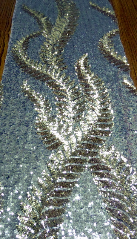 2.Silver-Gold Fern Sequins